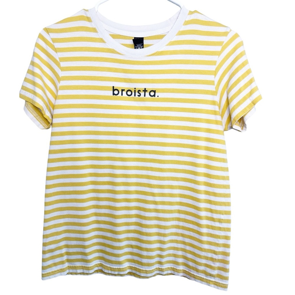 Women’s Dutch Bros Striped Short Sleeve BROISTA Classic Vintage RARE SMALL DB